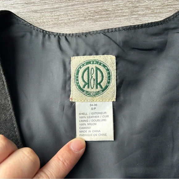 Vintage R&R Rest and  Relaxation Genuine Suede Leather Vest - Picture 3 of 10